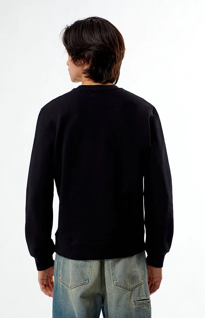Guess Jeans Black Embroidered Crew Neck Sweatshirt