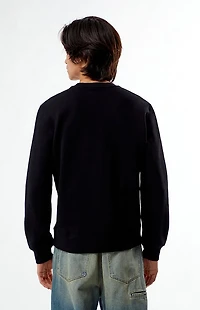 Guess Jeans Black Embroidered Crew Neck Sweatshirt