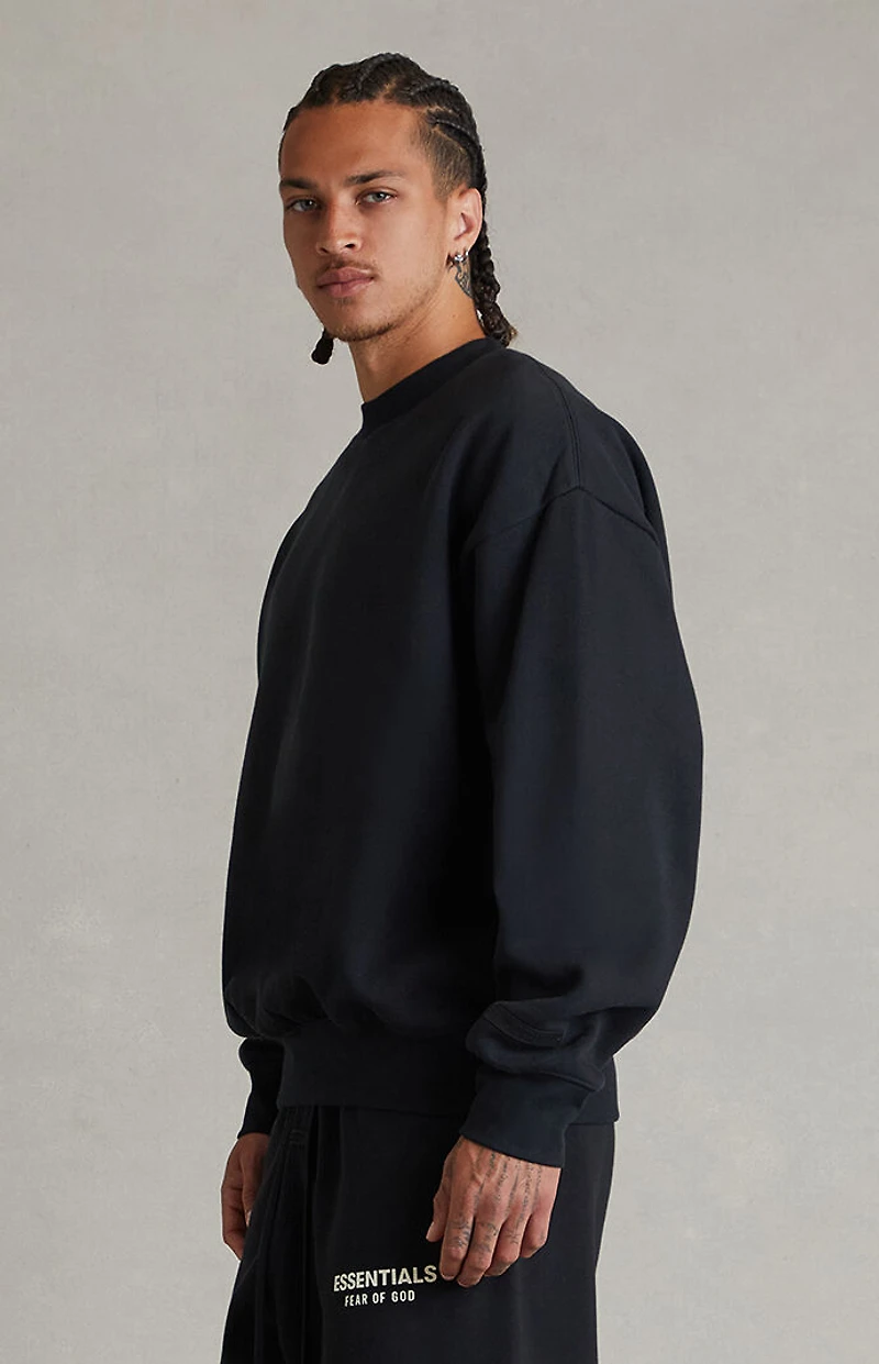Fear of God ESSENTIALS Vintage Black Classic Crew Neck Sweatshirt