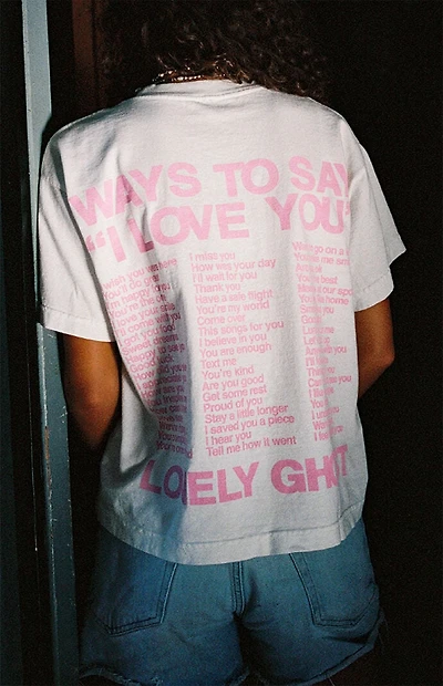 LONELY GHOST White Ways To Say I Love You T-Shirt