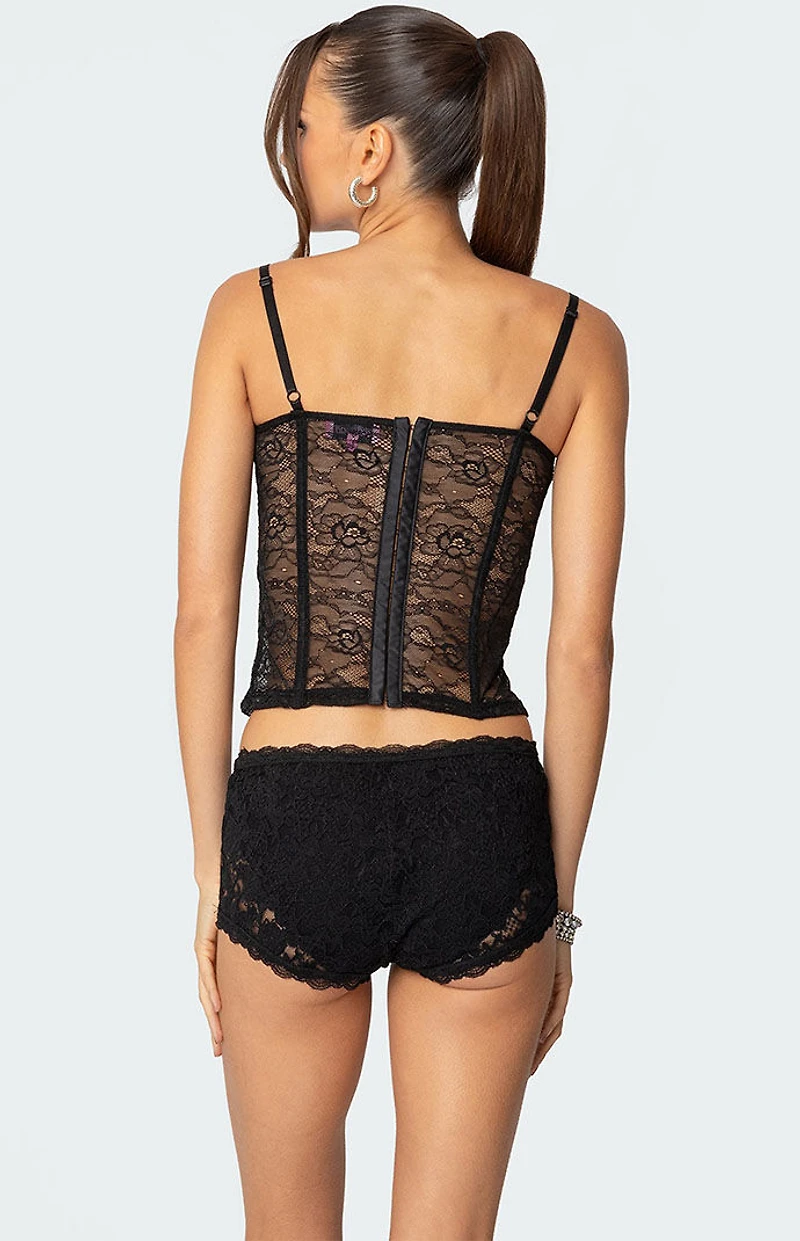 Edikted Krissy Sheer Lace Cupped Corset