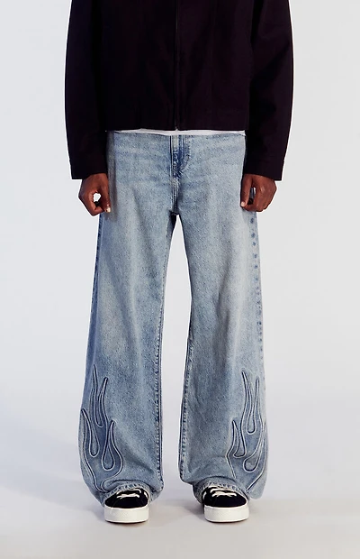 Pacsun Blake Extreme Baggy Jeans Flame Light Indigo