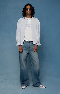 Pacsun Blake Extreme Baggy Jeans Medium Blue Tinted