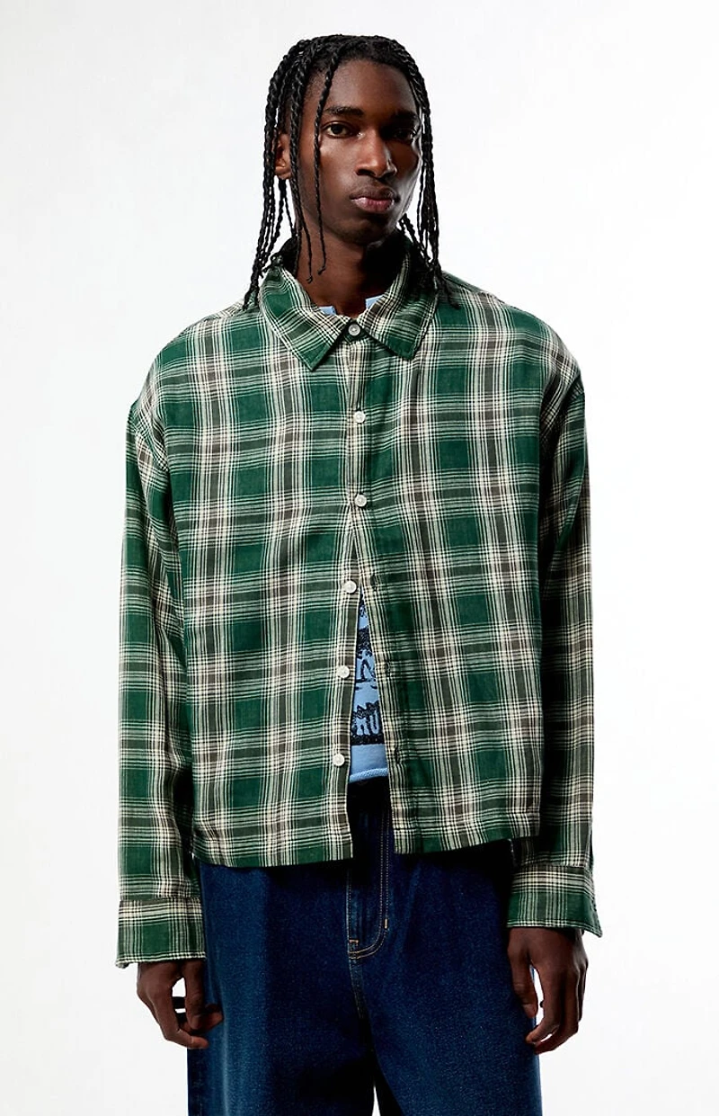 Pacsun Halo Plaid Long Sleeve Shirt