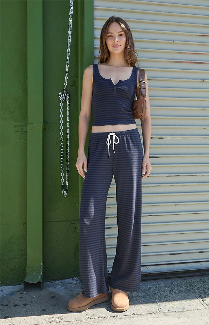 John Galt Blue & Black Striped Dalis Tank Top