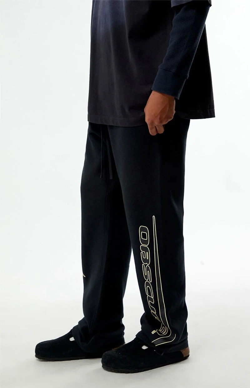 Pacsun Black Obscura Fleece Baggy Sweatpants