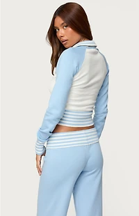 Edikted Clarisse Contrast Stripey Cardigan