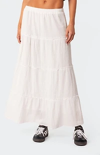 Edikted Charlotte Tiered Maxi Skirt