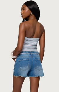 Edikted Veranda Textured Striped Tube Top