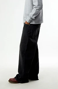 Pacsun Blake Extreme Baggy Jeans Plaid Washed Dark Gray