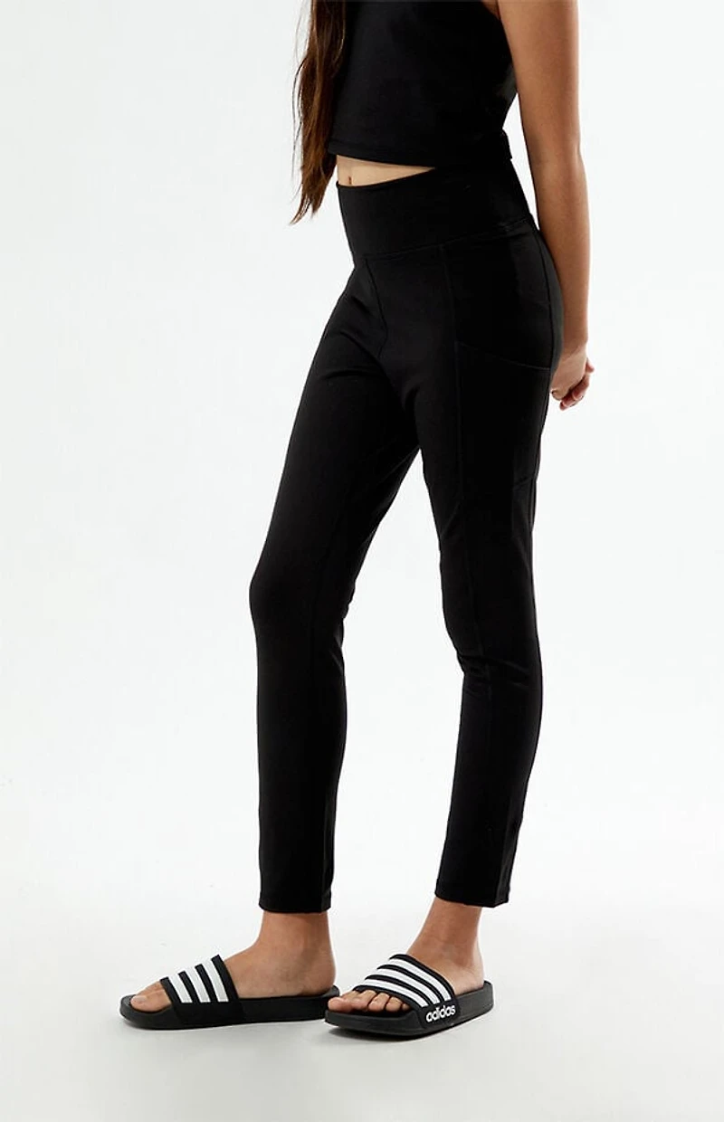 PAC 1980 Kids WHISPER Active Black Pocket Leggings