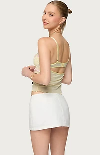 Edikted Embroidered Floral Sheer Bra Top