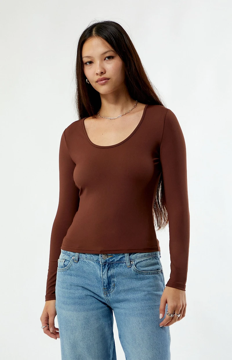 Your Favorite Demi Scoop Neck Long Sleeve Top