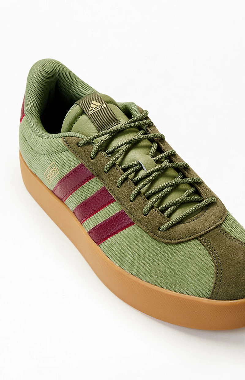 adidas Green Corduroy VL Court 3.0 Shoes