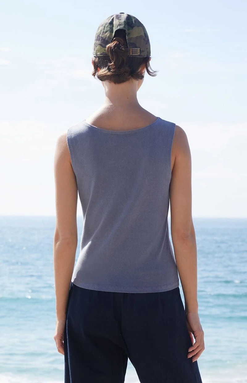 John Galt Washed Navy Kathleen Top