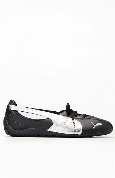 Puma Women's Black and Silver Speedcat Ballet Nova Sneakers