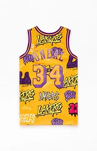 Mitchell & Ness LA Lakers Shaq Slap Sticker Jersey