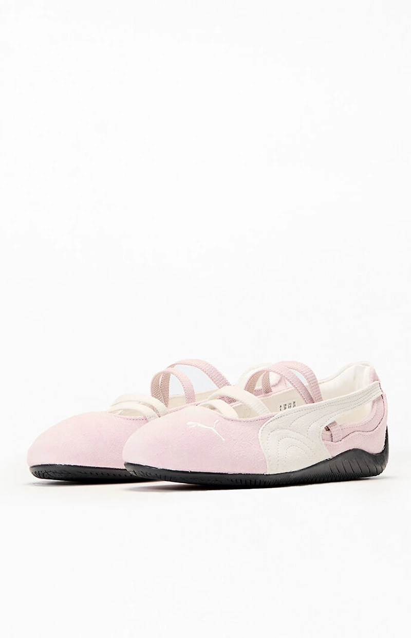 Puma Women's Pink & White Speedcat Ballet Sneakers