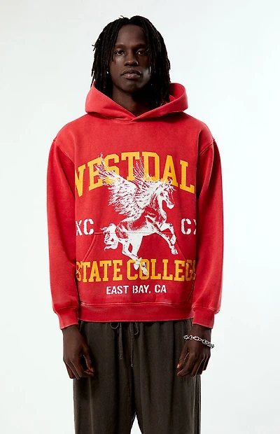 Pacsun Red Athletic Westdale Hoodie