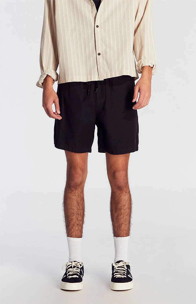 Pacsun Black Cole Slubby Volley Shorts