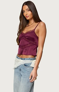 Edikted Tamar Satin Effect Tank Top