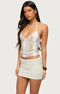 Edikted Raquel Sequin Halter Top