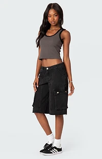 Edikted Alix Lacey Ribbed Tank Top