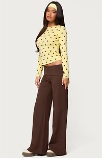 Edikted Maricelle Polka Dot Long Sleeve T-Shirt