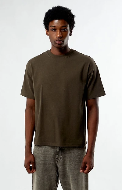 Pacsun Brown Textured T-Shirt