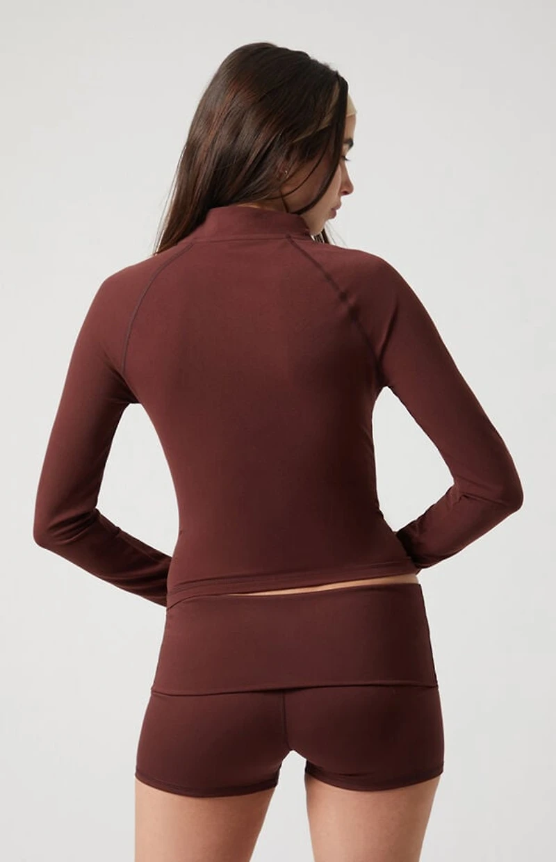 PAC 1980 WHISPER Active Brown Bella Zip Up Track Jacket