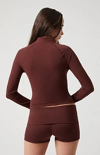 PAC 1980 WHISPER Active Brown Bella Zip Up Track Jacket