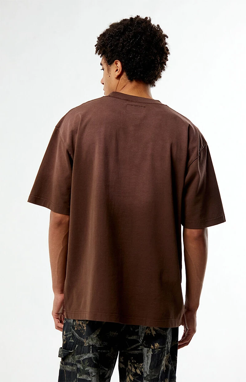Pacsun Brown Premium Potassium Wash T-Shirt