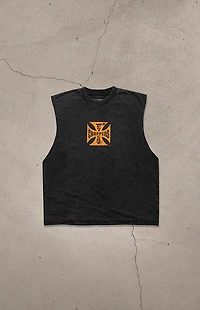 West Coast Choppers Overspray Logo Cutoff Muscle T-Shirt