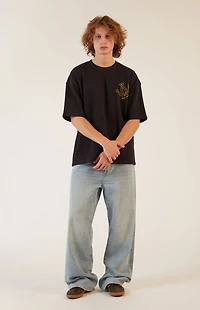 Pacsun Black Moonlight Waffle Knit T-Shirt