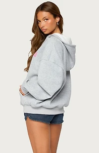 Edikted DJ Lover Oversized Zip Up Hoodie