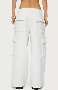 Edikted Petite Wide Leg Cargo Sweatpants