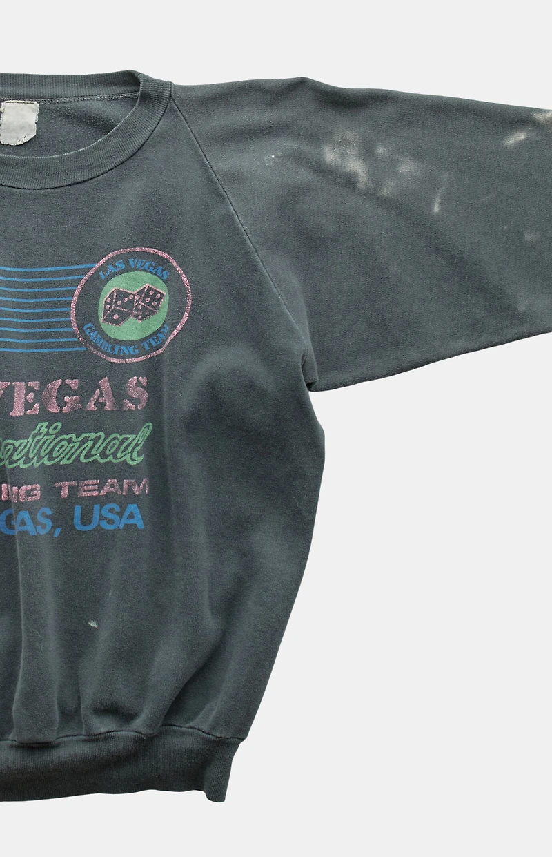 PS VINTAGE 80s Las Vegas Gambling Team Crew Neck Sweatshirt