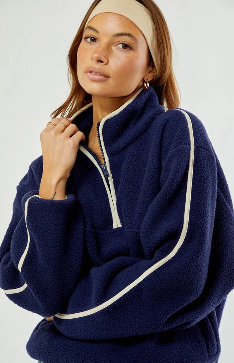 Rhythm Camp Half Zip Sherpa Pullover Sweatshirt