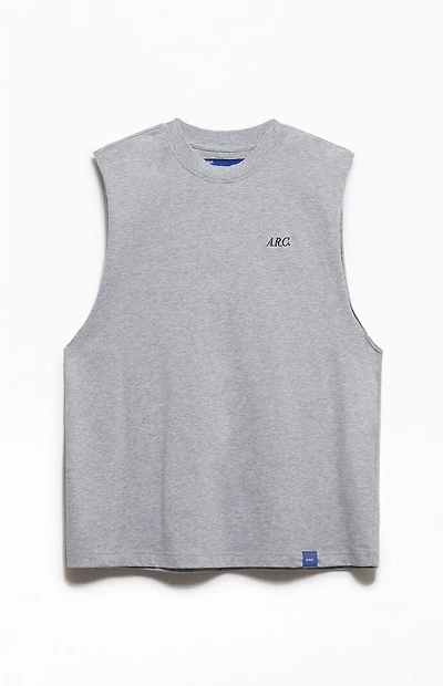 A.R.C. Heather Grey Standard Cut Off Muscle T-Shirt