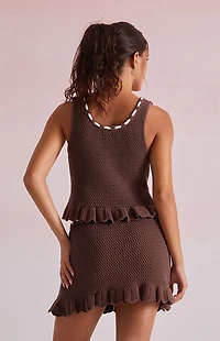 Beverly and Beck Lilliana Tie Crochet Tank Top
