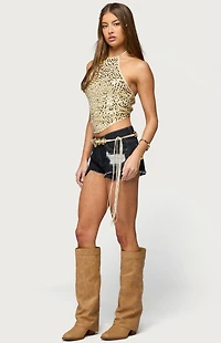 Edikted Ilaria Sequin Halter Top