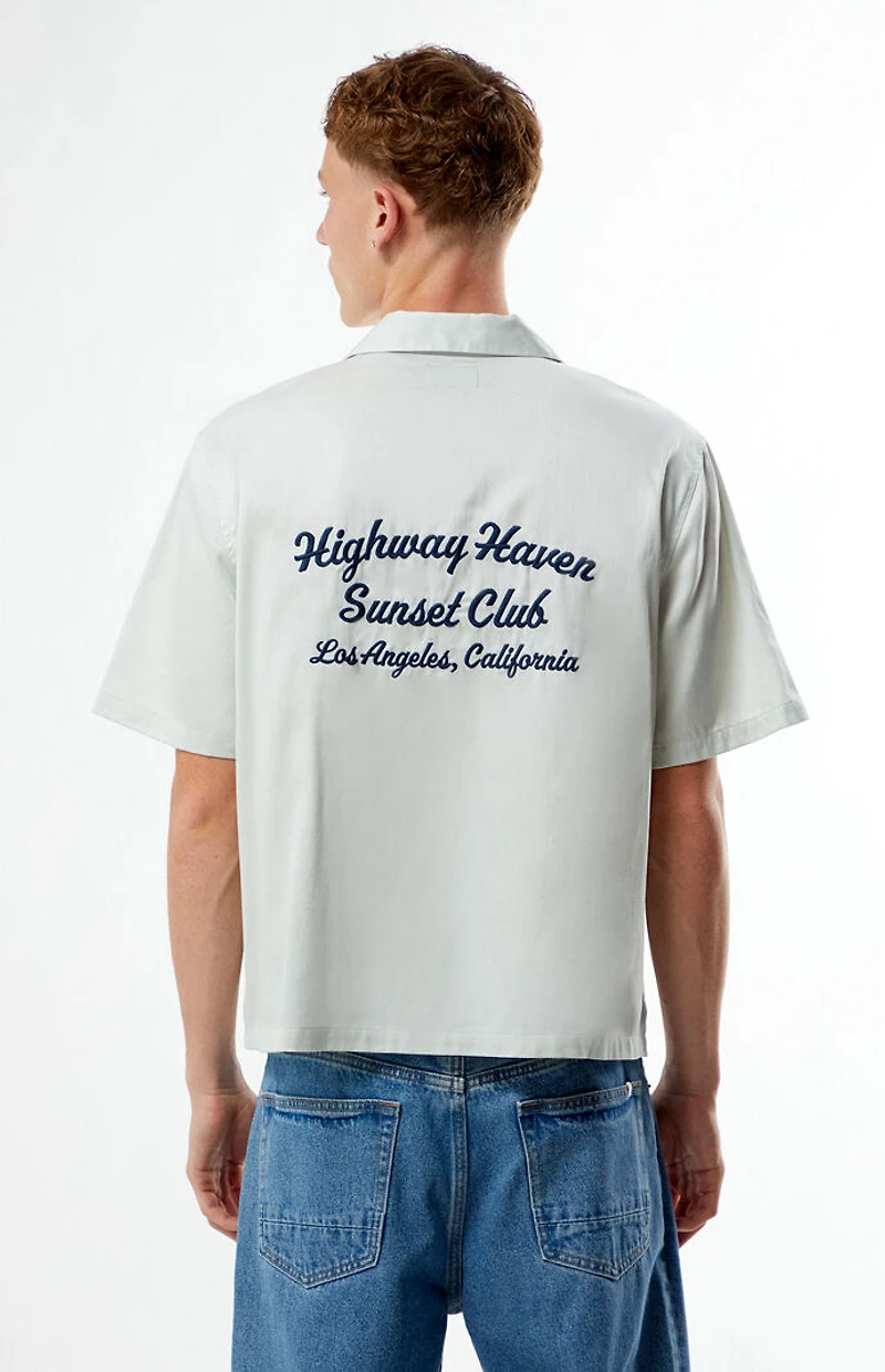 Pacsun Highway Haven Embroidered Camp Shirt