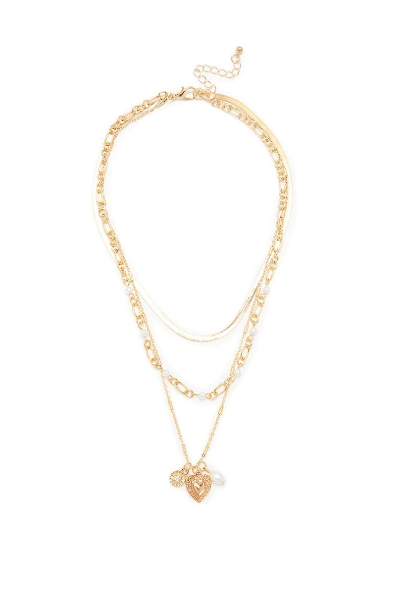 LA Hearts Paloma Pearl Layered Necklace
