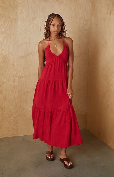 Your Favorite Keyhole Halter Midi Dress
