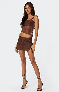 Edikted Lyra Open Back Lace Tank Top