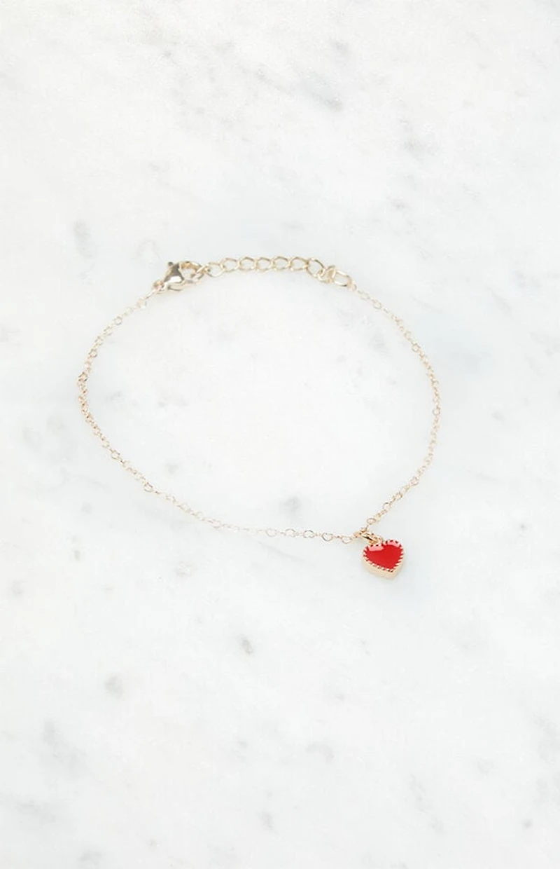 John Galt Red Heart Bracelet