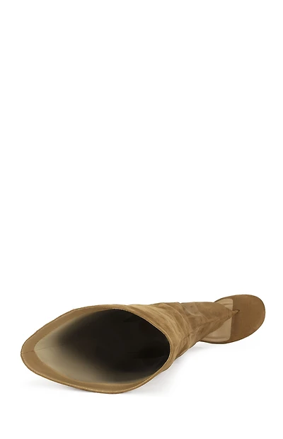 AZALEA WANG Women's Chandi Tan Stiletto Sandal Boots