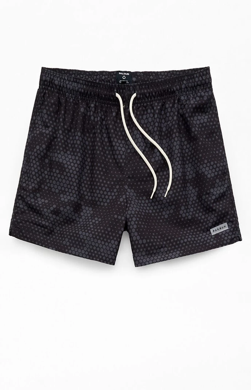 Pacsun Midnight Camo AOP 4.5'' Swim Trunks
