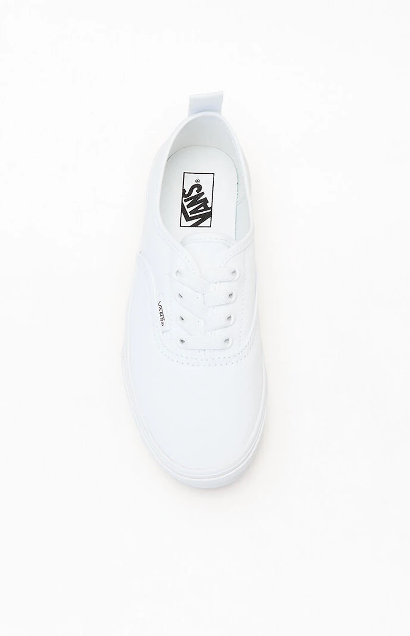 Vans Kids White Authentic Elastic Lace Shoes