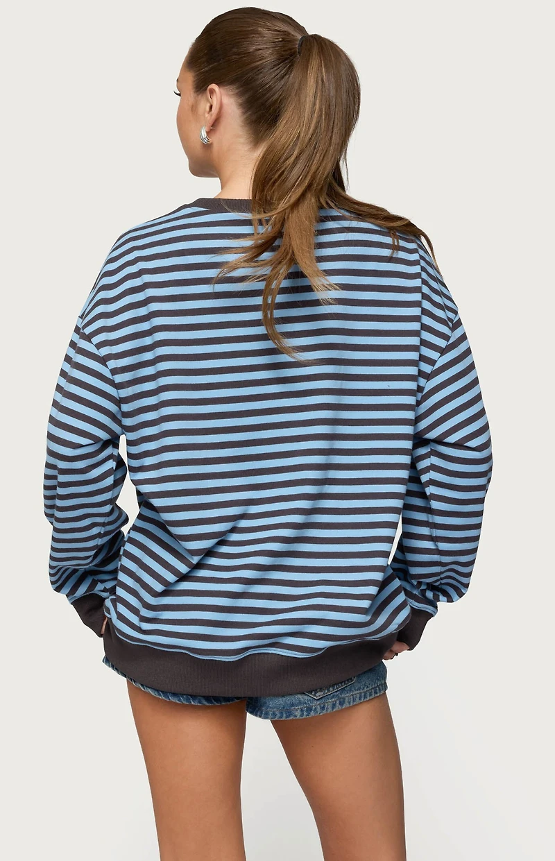 Edikted Onda Striped Sweatshirt